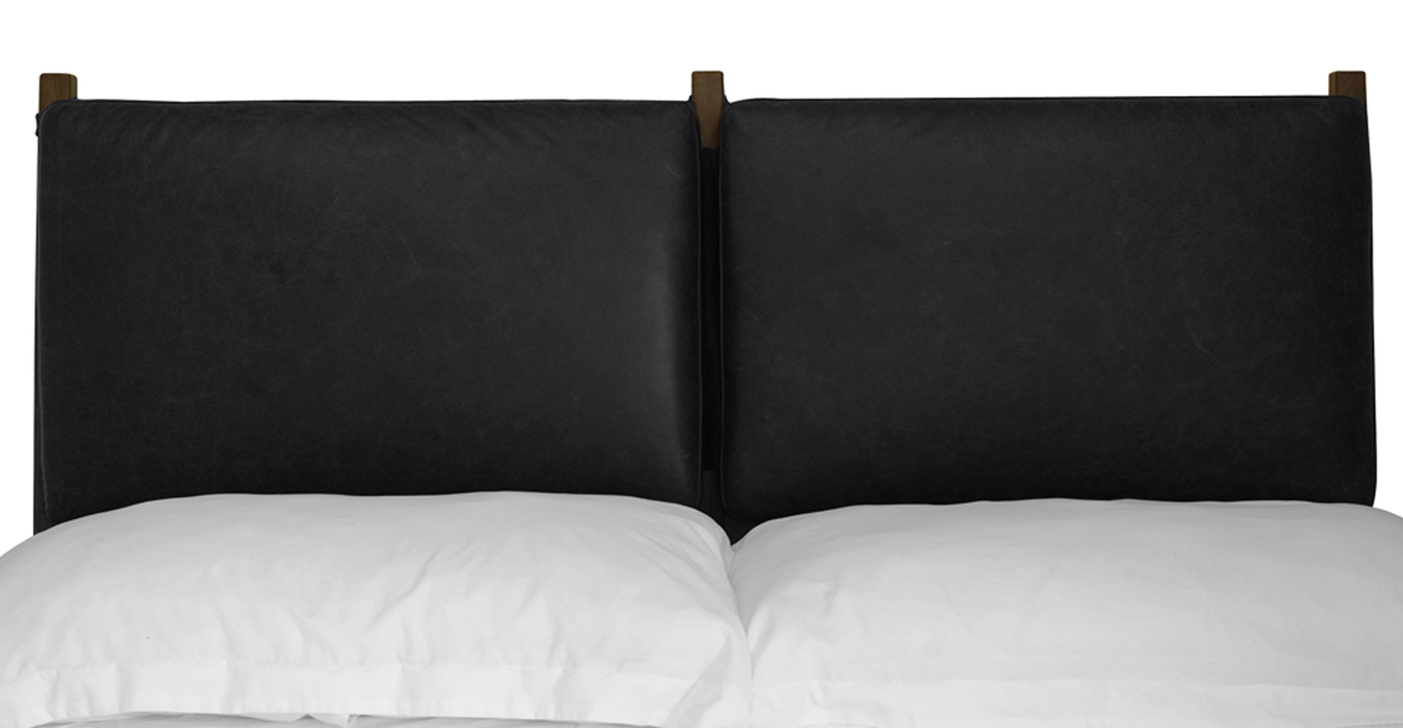 Luxury Truro Bed Frame with Premium Leather Cushions - Queen Size Modern Platform Bed for Master Bedroom, Guest Room & Home Decor
