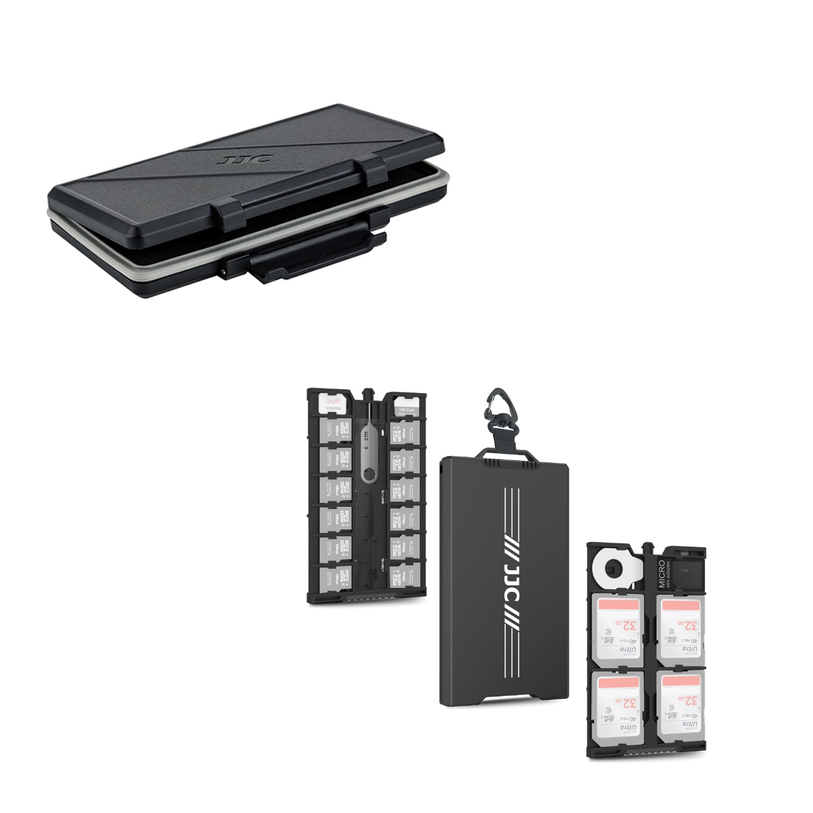 Premium Aluminum Pop-Up Memory Card Holder - 30 Slot Organizer for Micro SD, SD, and CF Cards | Compact & Durable Storage for Photographers, Videographers, and Tech Enthusiasts