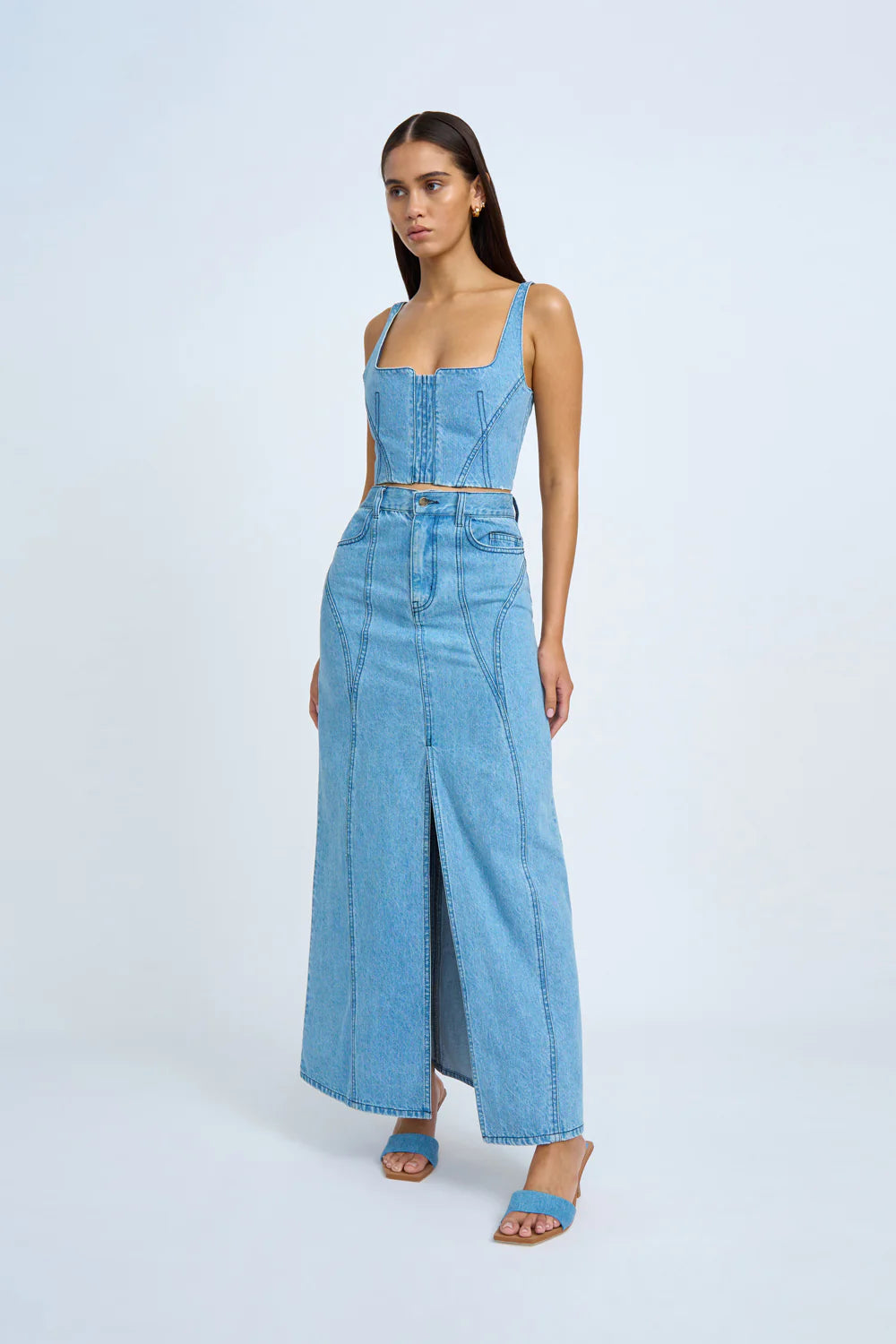 Blue Jean Beauty Bustier - Sexy Corset Top for Women | Perfect for Date Night, Parties & Lingerie Fashion