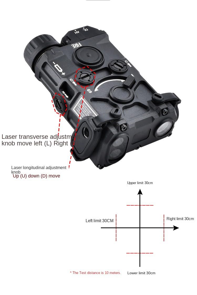 Tactical OG Box Laser Sight with Strobe, Momentary & Constant Modes - White Flashlight + Red/Green/Blue/IR Laser - Includes Pressure Switch for 20mm Rail (Black, Blue Laser) - Perfect for Hunting, Airsoft & Tactical Training