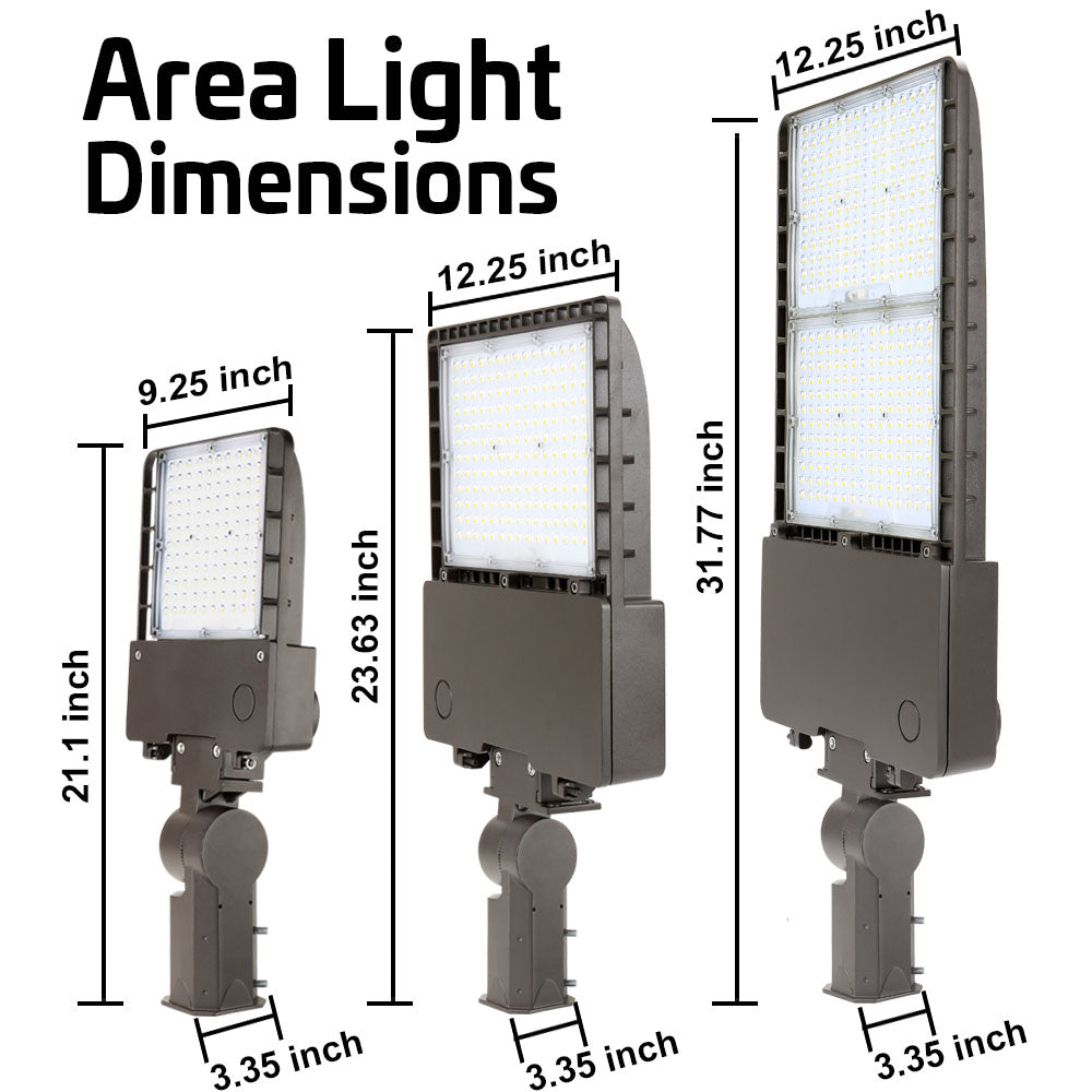 Konlite LED Area Light 200W Type IV - 24,600 Lumens, 4000K Daylight, 120-277V, 750W Equivalent - Ideal for Warehouse, Parking Lot & Outdoor Lighting