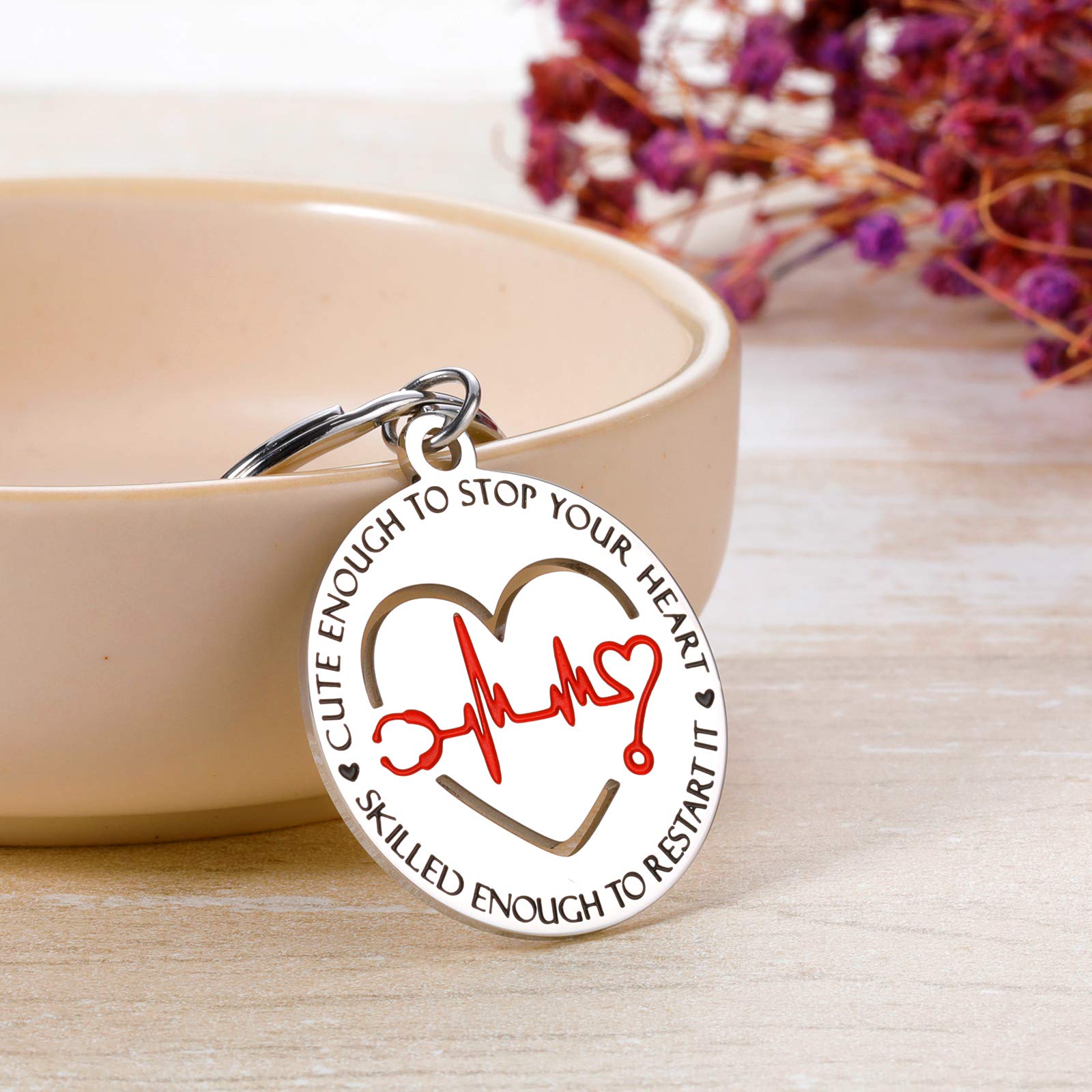 Nurse Appreciation Gifts for Women & Men - Engraved RN LPN Keychain for Graduation, Birthday & National Nurses Day - Perfect Medical Student & Coworker Gift for Hospitals, Clinics & Healthcare Professionals