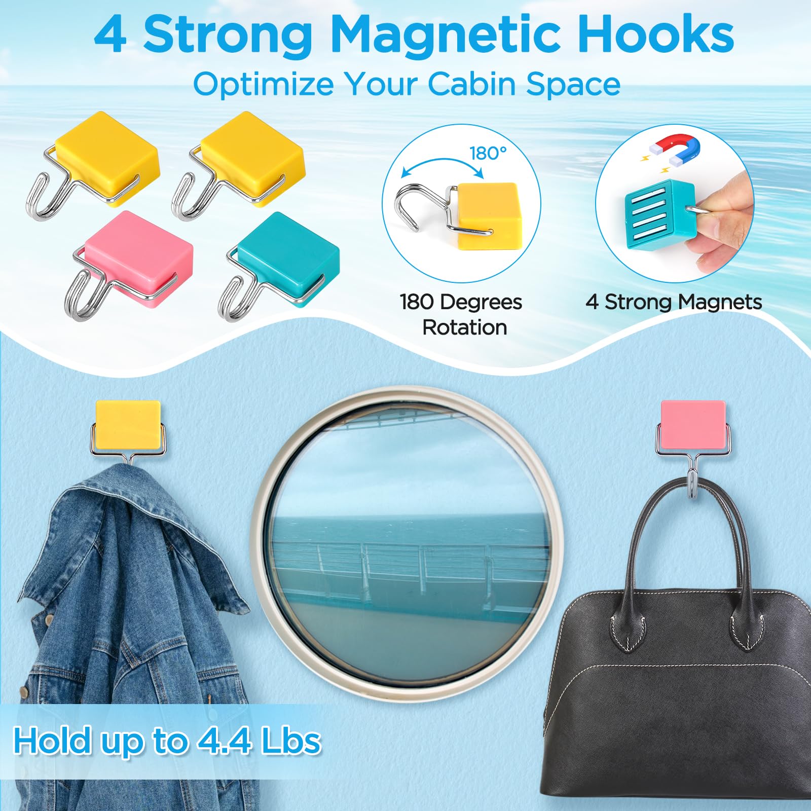 2025 Cruise Essentials Kit - Power Strip, Lanyards, Hooks & More for Cruise Vacations