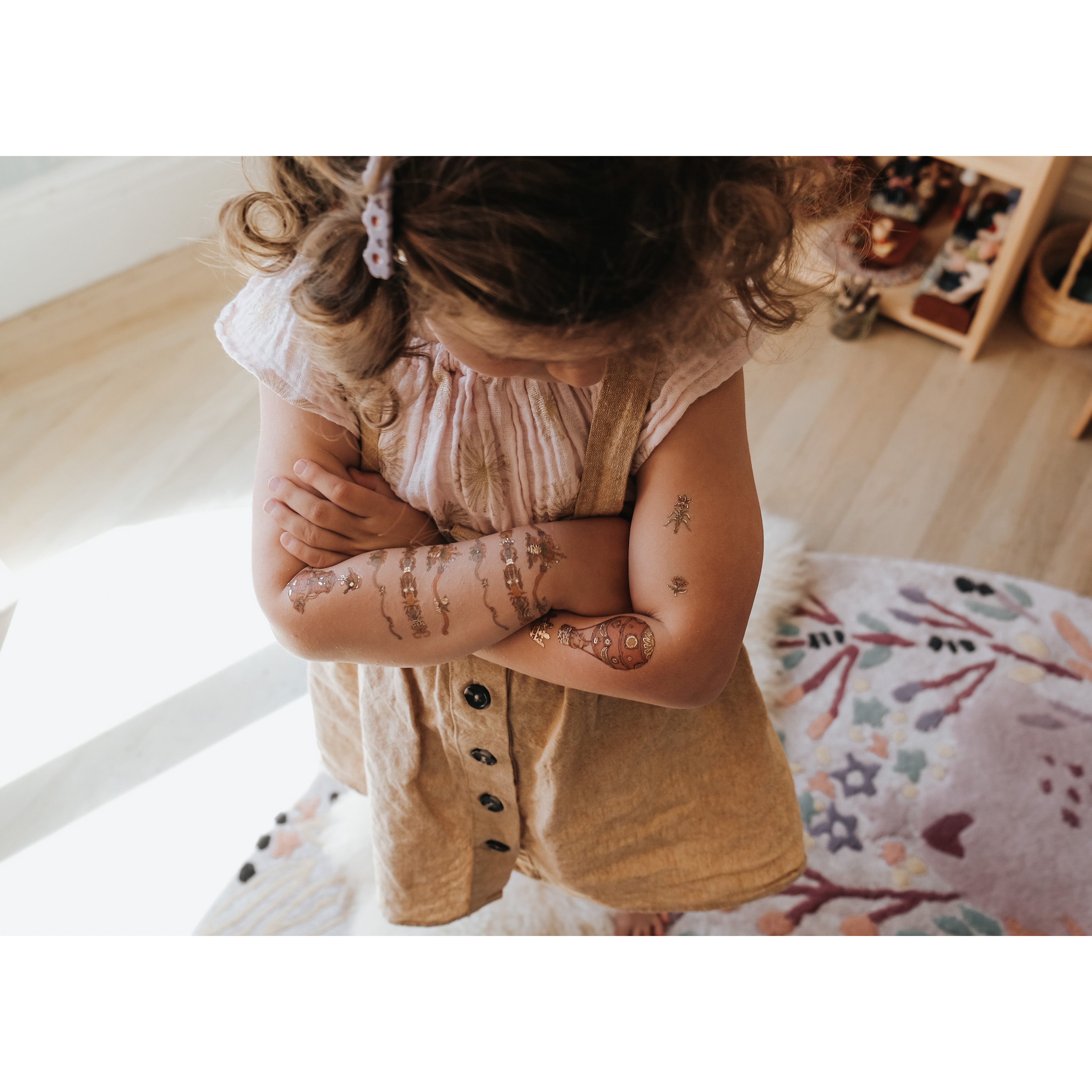 Atelier Choux Luxury Gold Foil Temporary Tattoos - Elegant Body Art for Parties, Weddings & Special Events