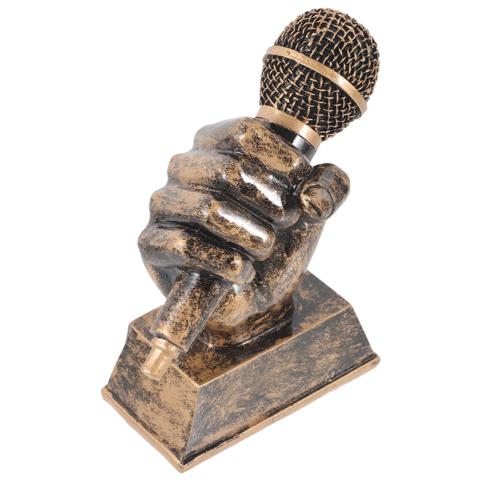POPETPOP Singing Trophy Cup with Microphone - Golden Karaoke Award Trophy for Music Competitions, Singing Contests & Appreciation Gifts - Perfect for Karaoke Parties, Talent Shows & Musical Events