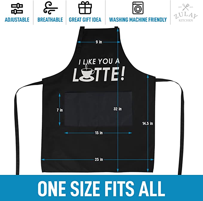 (2 Pack) Funny Aprons for Women, Men & Couples - Kitchen Cooking BBQ Baking Gifts for Couples & Friends - Perfect for Valentine's Day, Anniversary & Housewarming Parties