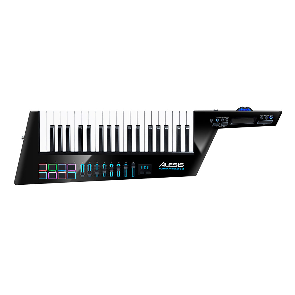 Alesis Vortex Wireless 2 MIDI Electric Keytar Controller - Wireless Performance Keyboard with USB Receiver & Adjustable Strap - Perfect for Live Shows, Studio Recording & Stage Performances
