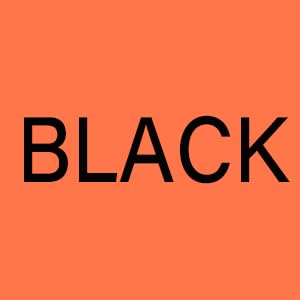 Black on Fluo Orange