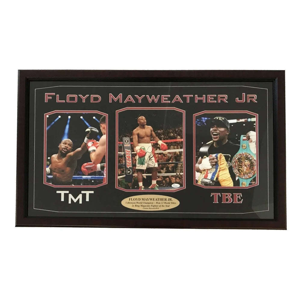 Floyd Mayweather Signed 8x10 Photo with JSA COA - Authentic Money Autograph Framed Boxing Memorabilia - Perfect for Sports Collectors & Boxing Fans Display