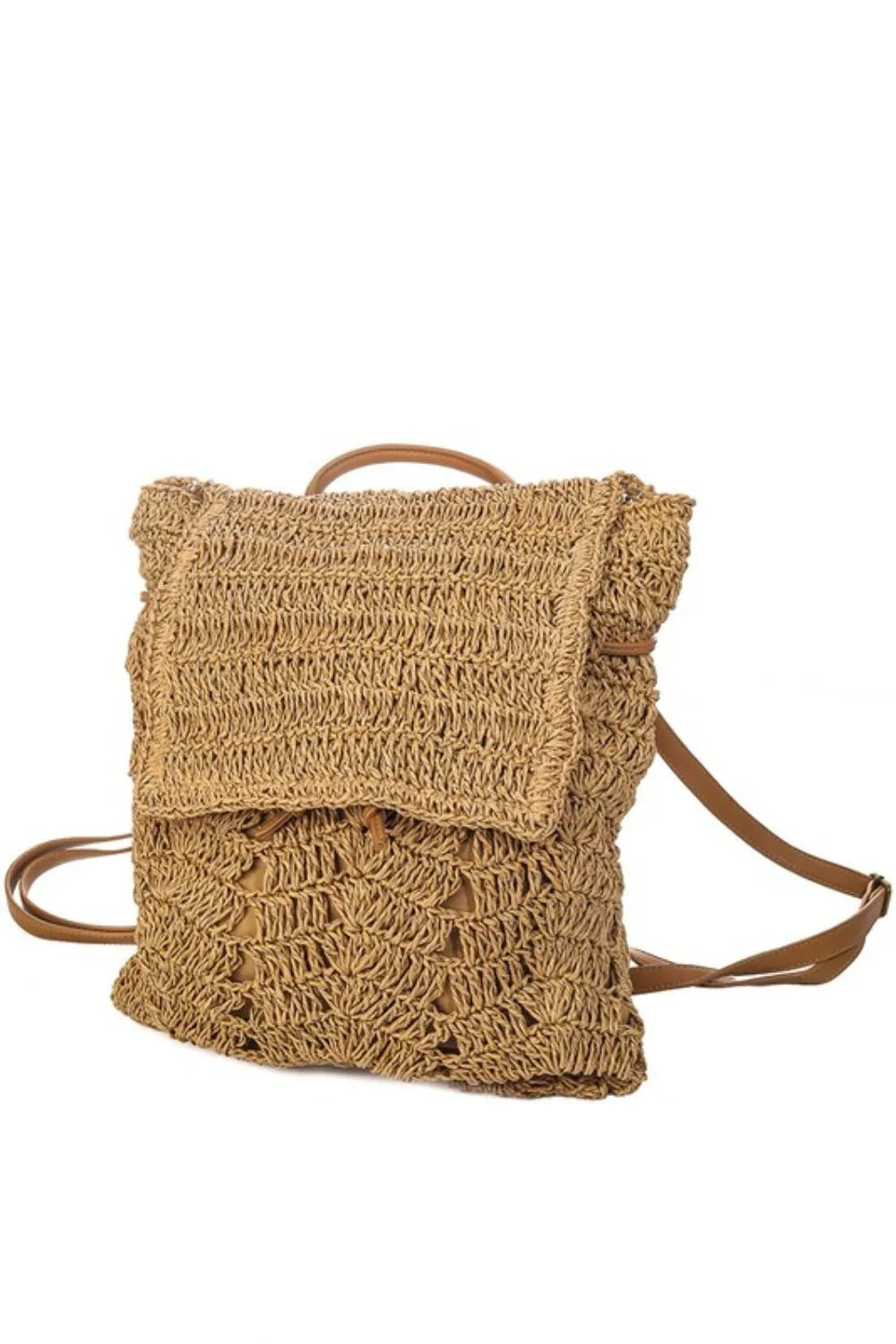 Stylish Straw Braided Backpack for Women - Trendy Summer Beach Bag, Boho Chic Purse for Travel, Shopping & Outdoor Adventures
