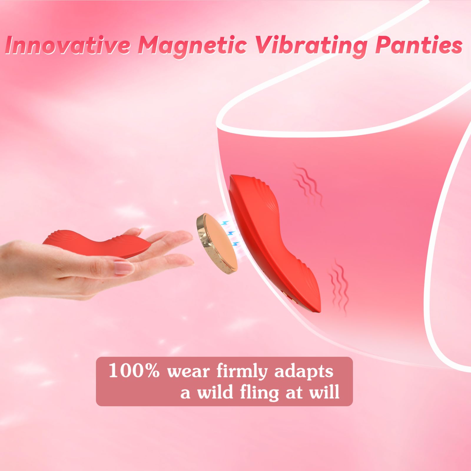 Ultra-Soft 0.08LB Mini Wearable Vibrator with APP & Remote Control - Discreet Magnetic Couples Sex Toy for Women, Clitoral Stimulator - Perfect for Date Nights, Travel & Spicing Up Your Relationship