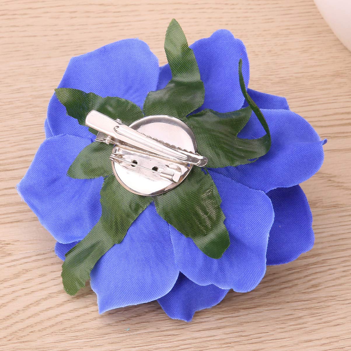 Uonlytech 2-in-1 Rose Flower Hair Clip & Brooch - Large Artificial Fabric Rose Hair Accessories for Women, Girls, Bridal Party - Perfect for Weddings, Prom, Parties & Special Occasions (Sky Blue)