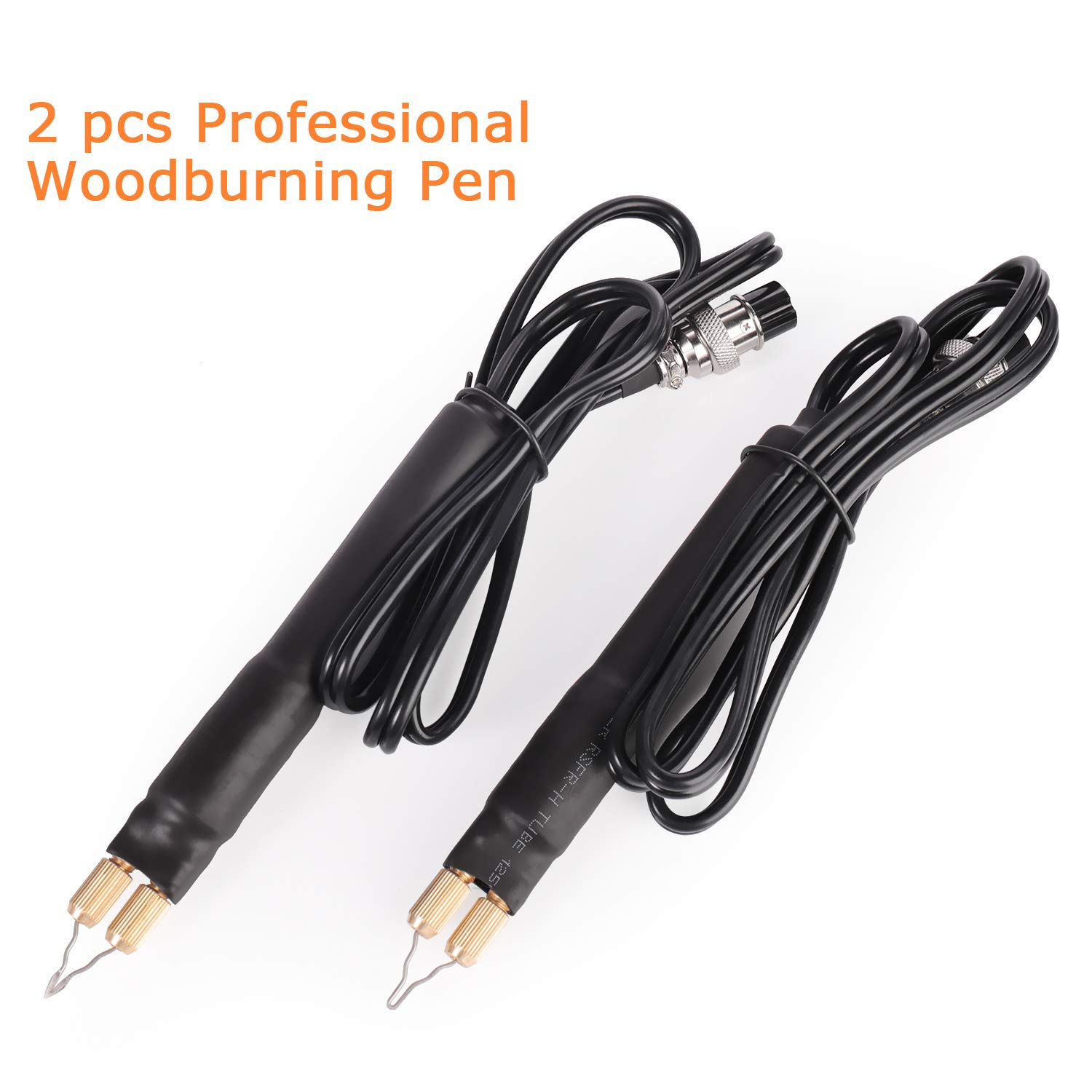 110V 60W Wood Burning Kit with Dual Pens - Digital Temperature Control Pyrography Machine for Wood, Leather & Gourd - Includes 20 Interchangeable Tips & Pointer Display - Perfect for DIY Crafts, Home Decor & Woodworking Projects