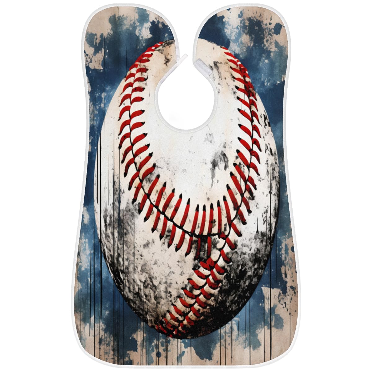 **Men's Baseball Watercolor Beard Shaving Bib – Waterproof Hair Dye & Makeup Apron for Barbers & Stylists – Sink Hair Catcher & Beard Trimming Tool – Perfect for Home Grooming & Salon Use**