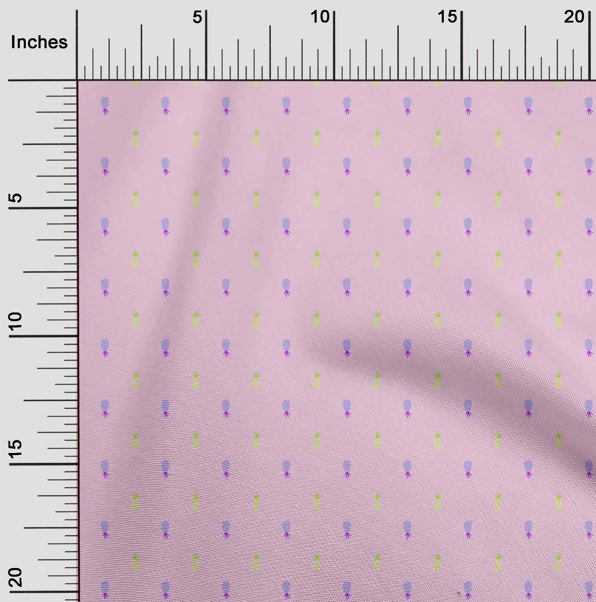 Premium 100% Cotton Jersey Fabric - Light Pink Pineapple Print, 58 Inch Wide by The Yard | Soft & Breathable Material for DIY Dresses, Tops, and Summer Fashion Projects