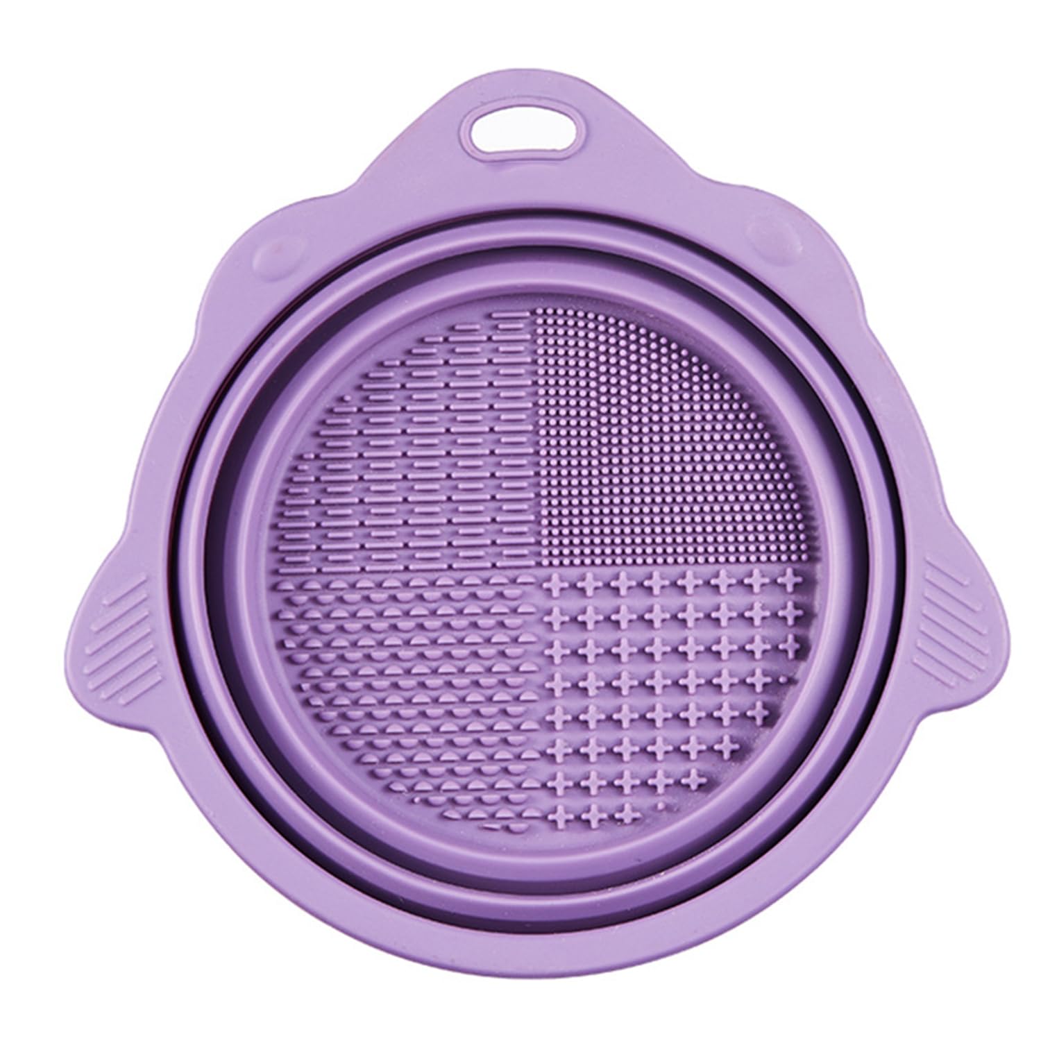 Premium Silicone Makeup Brush Cleaning Mat with Suction Cup - Foldable Cosmetic Brush Cleaner for Brushes, Powder Puffs & Sponges | Professional Makeup Tool for Home & Travel Use