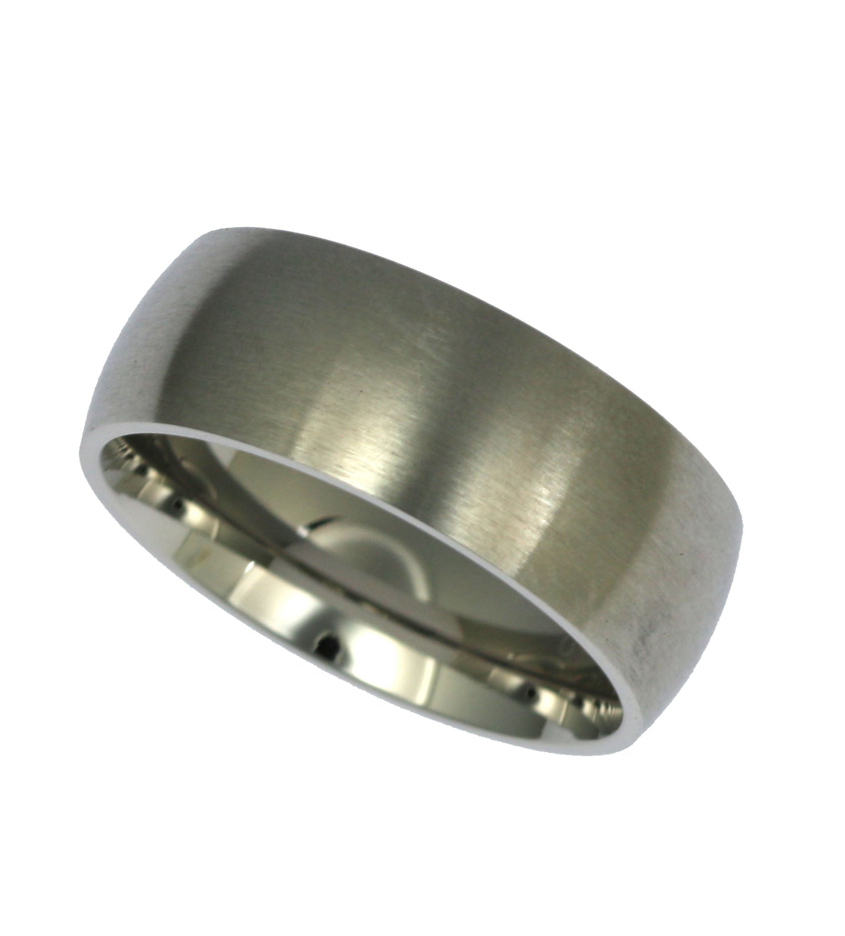 8mm Brushed Comfort Fit Stainless Steel Men's Wedding Band Ring - Durable & Hypoallergenic for Everyday Wear, Anniversary Gift, or Special Occasion Jewelry