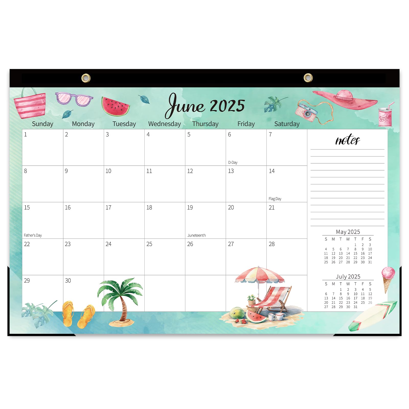 GuassLee 2025-2026 Monthly Desk Calendar - 19 Months Planner (17