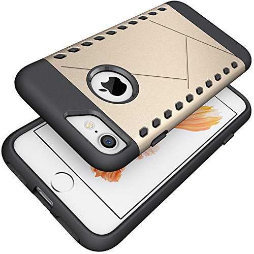 Shockproof Rugged iPhone 8 / iPhone 7 Case - Matte Gold Protective Cover | Slim Durable Anti-Scratch Phone Case for Outdoor, Work & Daily Use