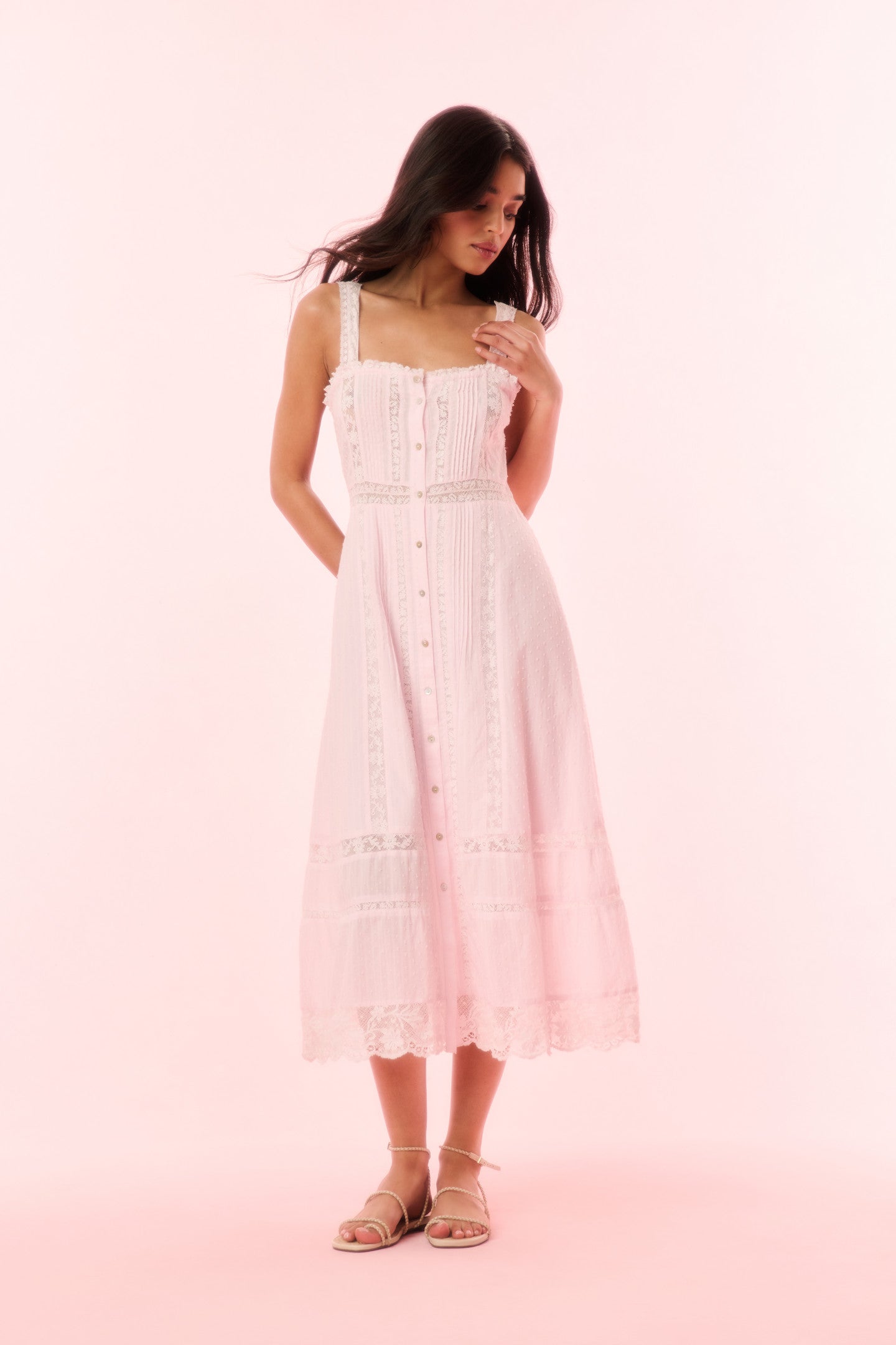 Judalon Women's Cotton Midi Dress - Flowy Summer Casual Dress with Short Sleeves for Beach, Vacation & Everyday Wear