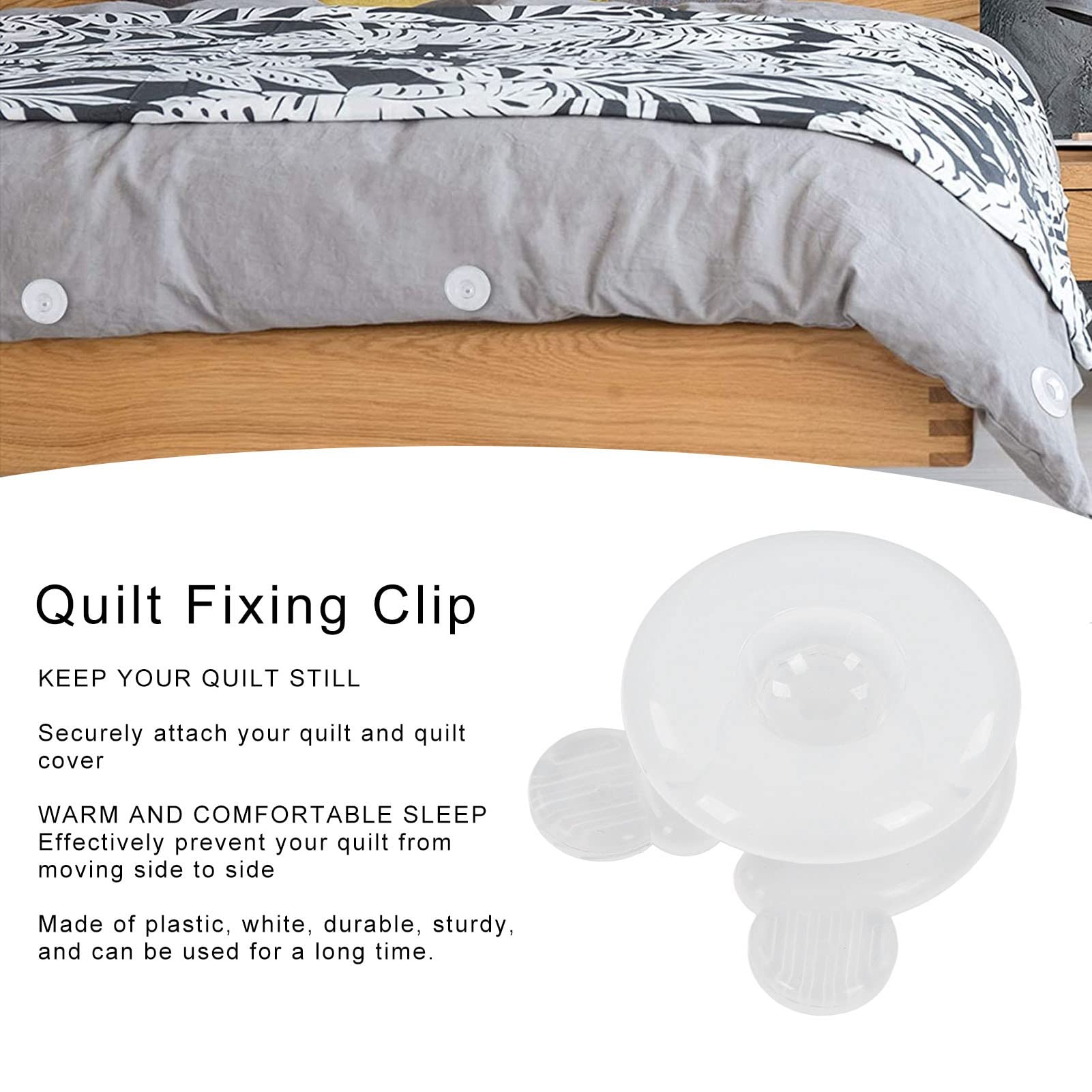 TOPINCN 20 Sets Quilt Fixing Clips - Non-Slip Duvet Holder, Bedding Fasteners for Quilt Cover, Bed Sheet & Comforter - Perfect for Home, Hotel & Dormitory Use