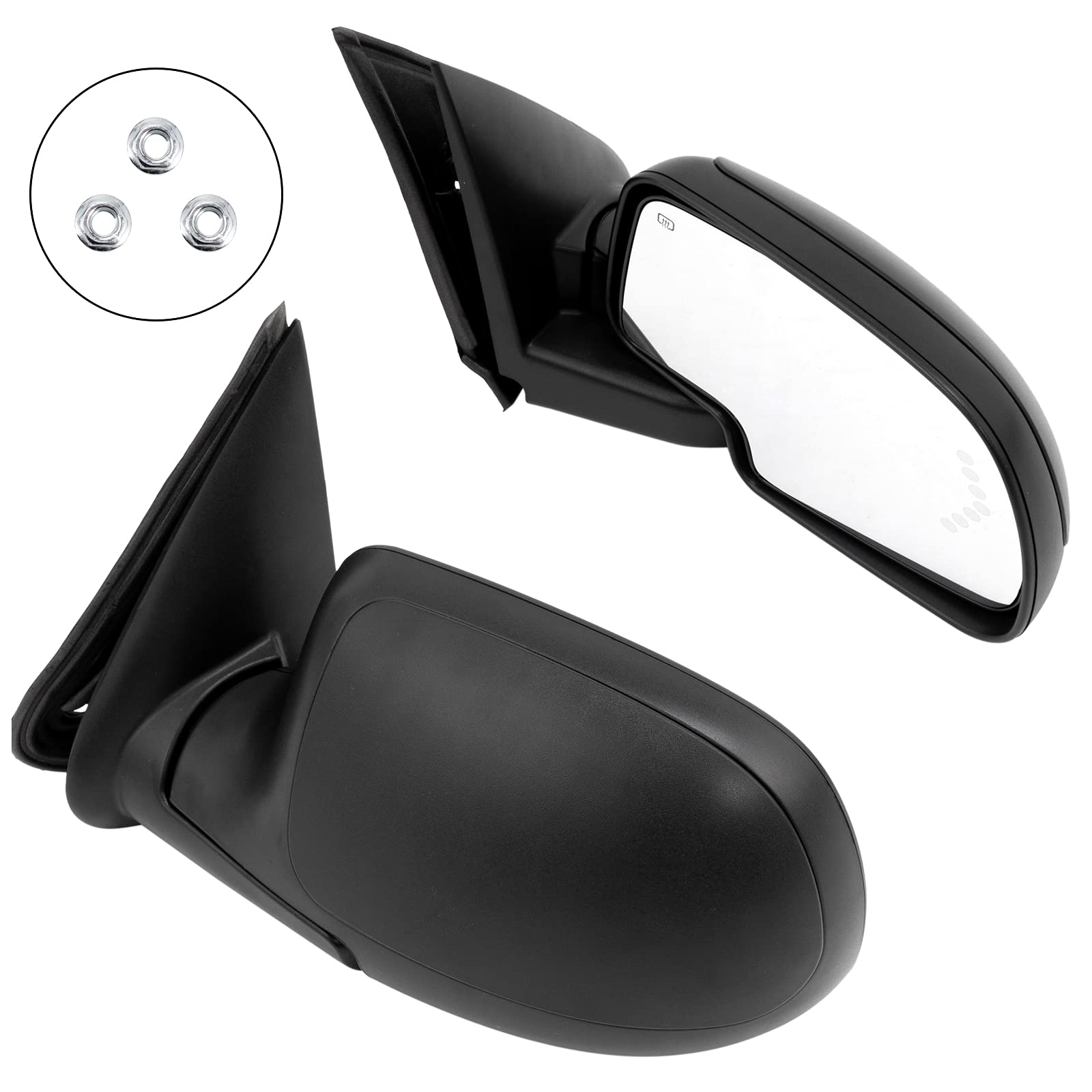 2003-2007 Chevy Silverado & GMC Sierra 1500/2500/3500 HD Towing Mirrors Set - Power Heated Driver & Passenger Side Replacement Mirrors for Chevy Tahoe & GMC Yukon - Perfect for Towing, Off-Roading & Enhanced Visibility