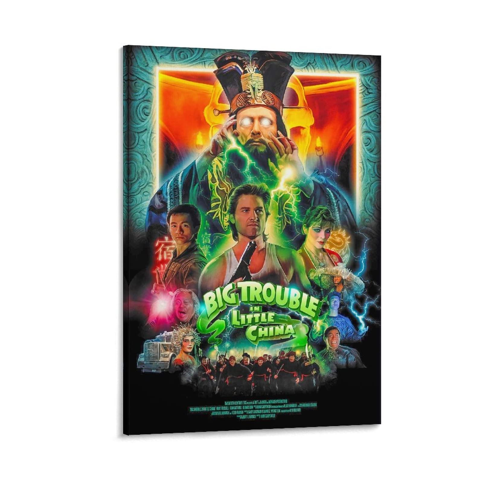 Vintage DODOD Big Trouble in Little China Movie Poster - Custom Canvas Wall Art 16x24 inches (40x60cm) - Perfect for Living Room, Bedroom & Home Theater Decor