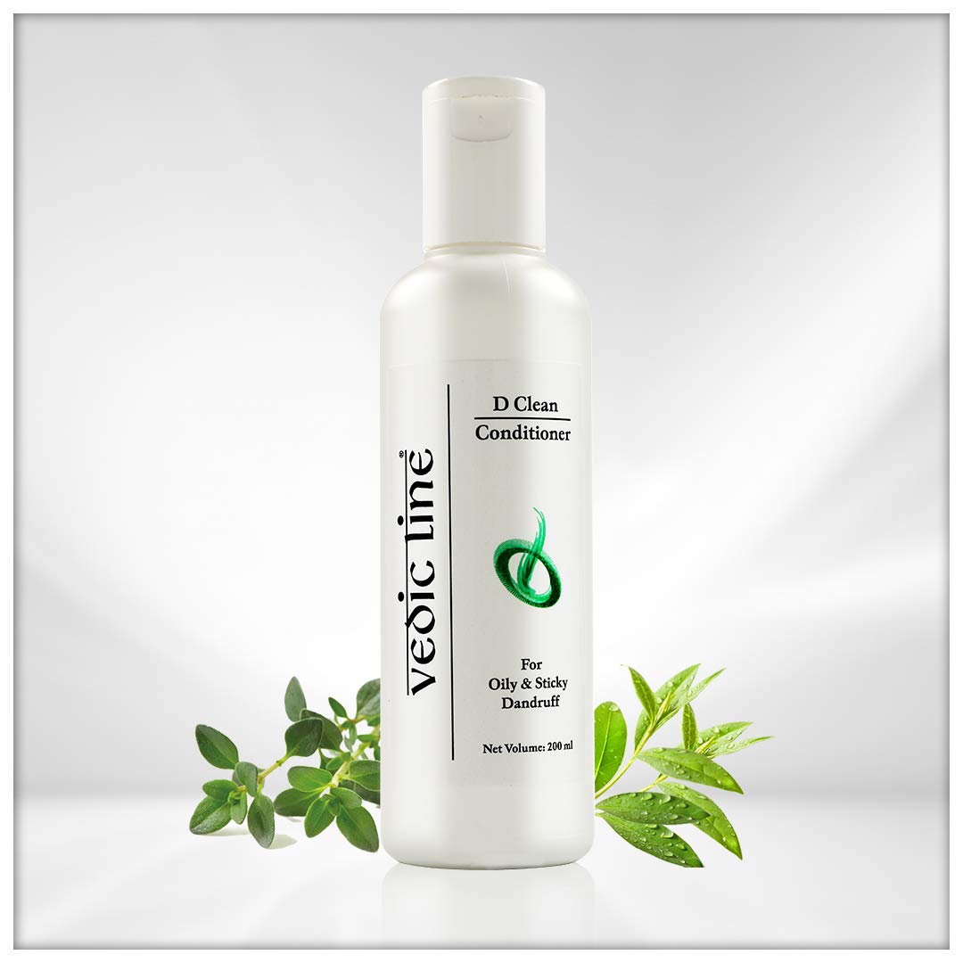 Vedic Line Hair Conditioner 200ml - Thyme & Tea Tree Oil for Anti-Dandruff & Hair Repair - Unisex & Adult Use - Perfect for Dry, Itchy Scalp & Damaged Hair Care Routine