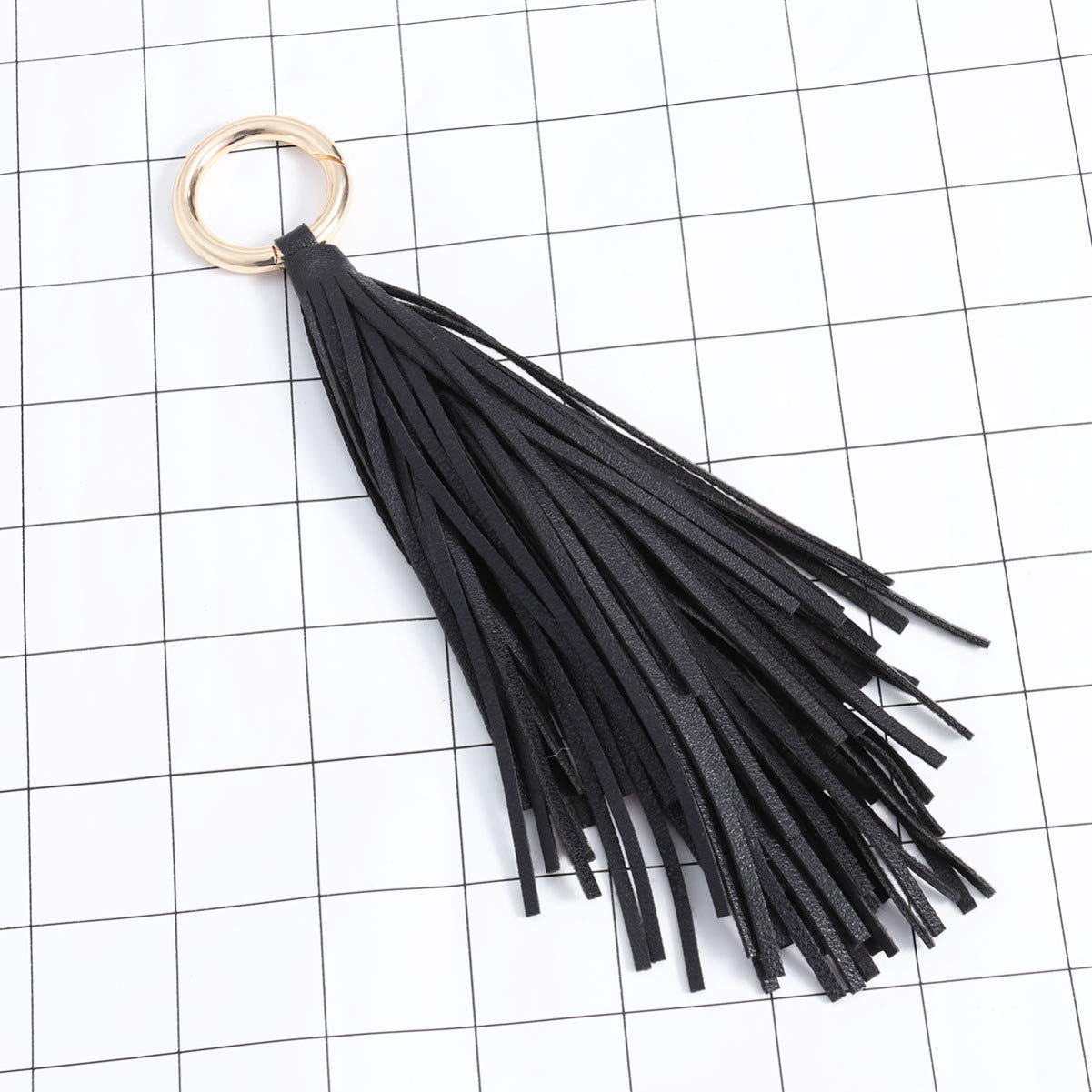SOIMISS Leather Tassel Keychain for Women - Handbag Charms, Purse Accessories, Car Keyring & Wallet Decor - Perfect for Backpacks, Handbags, Luggage & Gift Giving