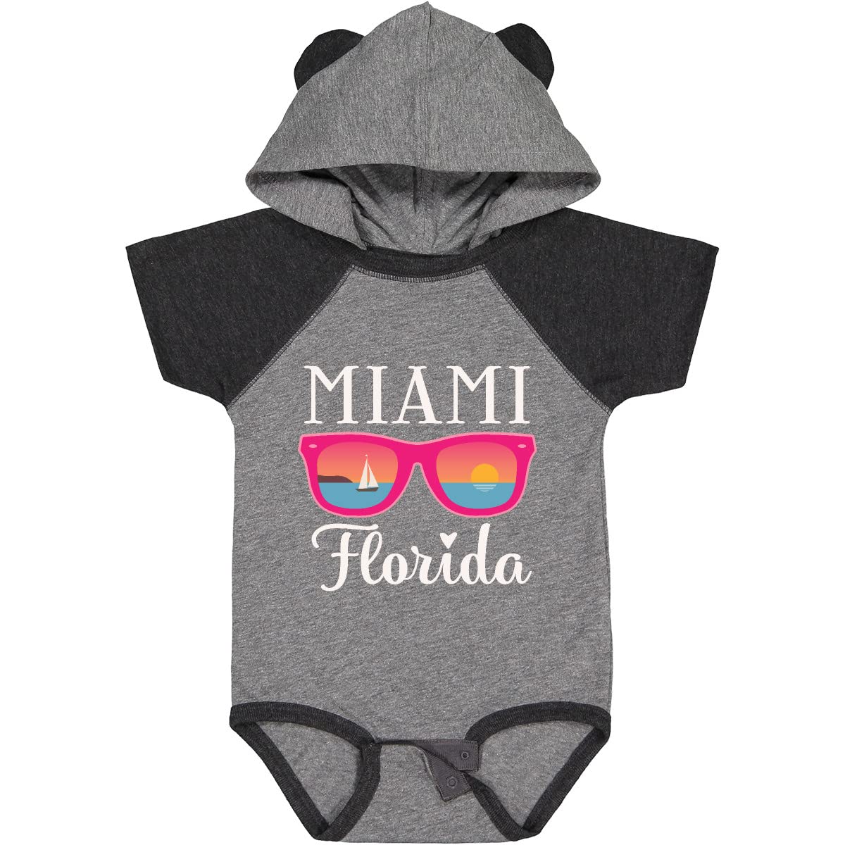 Inktastic Miami Florida Vacation Beach Trip Baby Bodysuit - Cute Florida Souvenir Outfit for Infants & Toddlers - Perfect for Beach Trips, Family Photos & Vacation Memories
