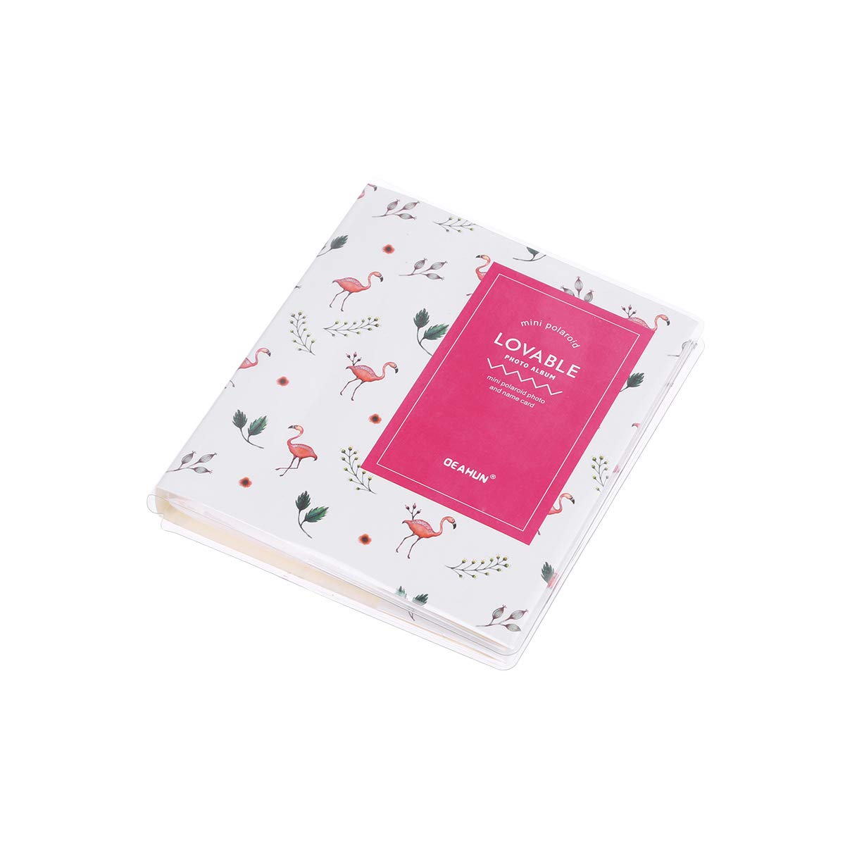 64-Pocket Photo Album Insert - Scrapbook Organizer for Photos, Tickets, Business Cards & Memos (Flamingo Design) - Perfect for Weddings, Travel Memories & Office Organization
