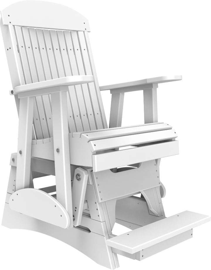 LuxCraft 2-Foot Classic Balcony Glider Chair - Outdoor Patio Swing for Relaxing, Porch Rocking, and Garden Lounging