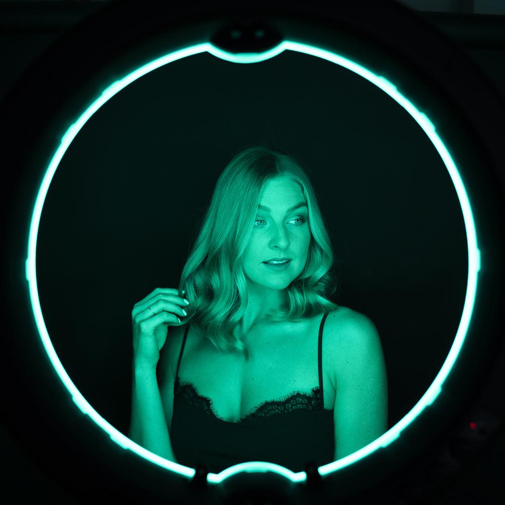 19 LED RGB Rainbow Ring Light with Remote - Adjustable Brightness & Colors for Makeup, YouTube Videos, TikTok Live Streaming & Photography