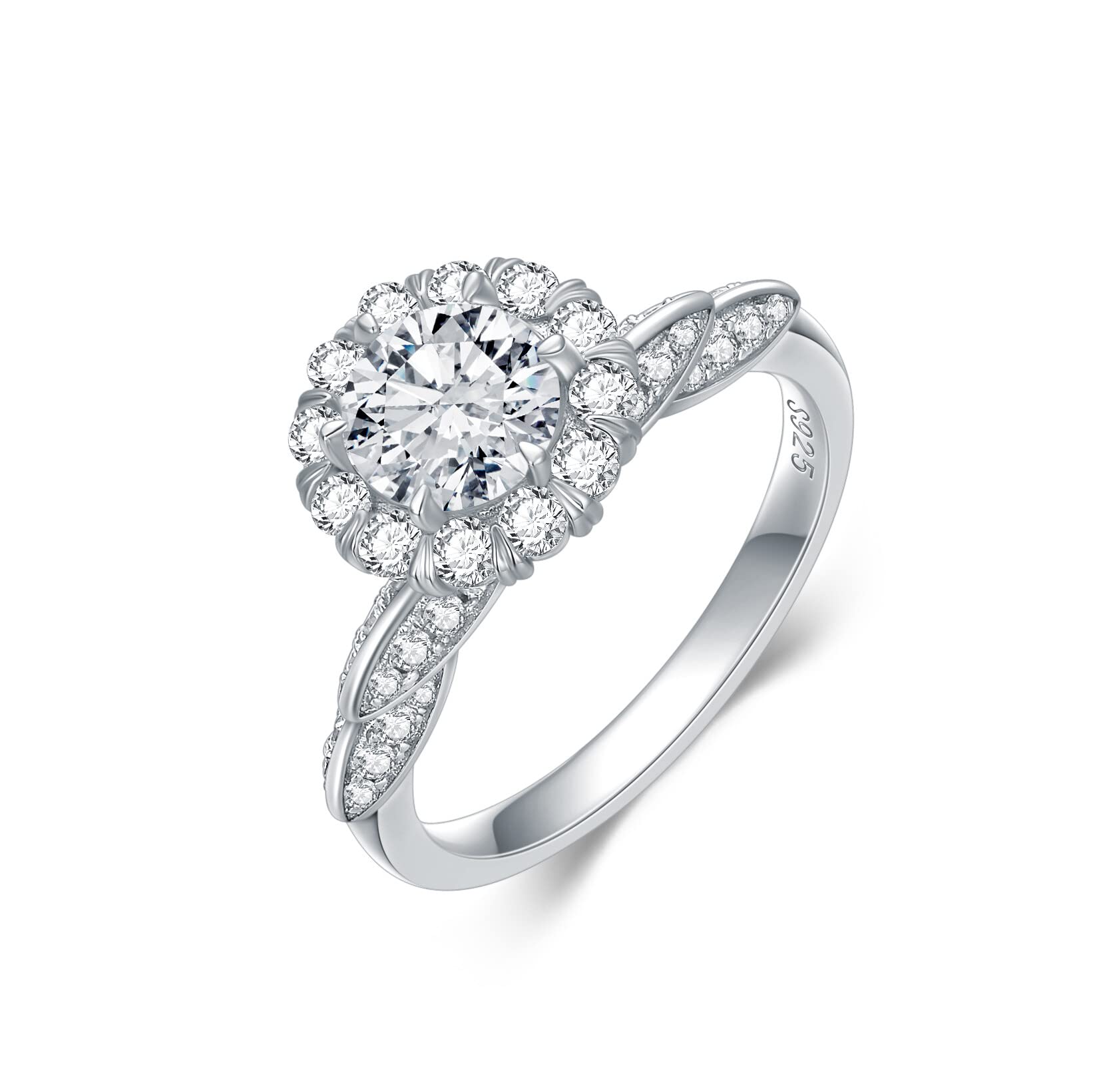 1.25 Carat (CTW) Moissanite Engagement Rings for Women - 10K, 14K, 18K Gold & Platinum Plated Silver - Elegant Wedding, Proposal, Anniversary Jewelry Gift
