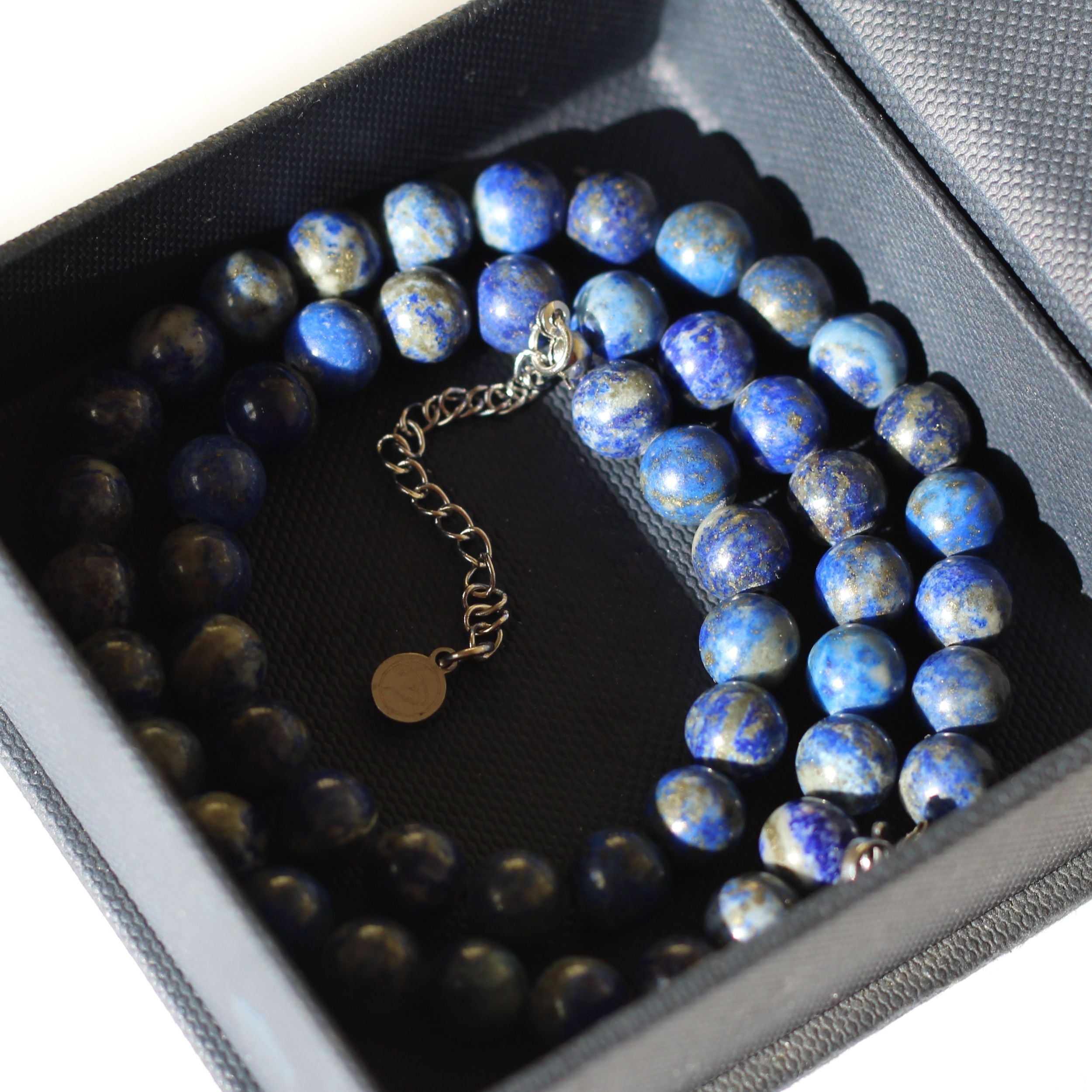 Lapis Lazuli Beaded Necklace - Natural Stone Jewelry for Women | Spiritual Healing & Boho Fashion Accessory | Perfect for Meditation, Yoga & Everyday Wear