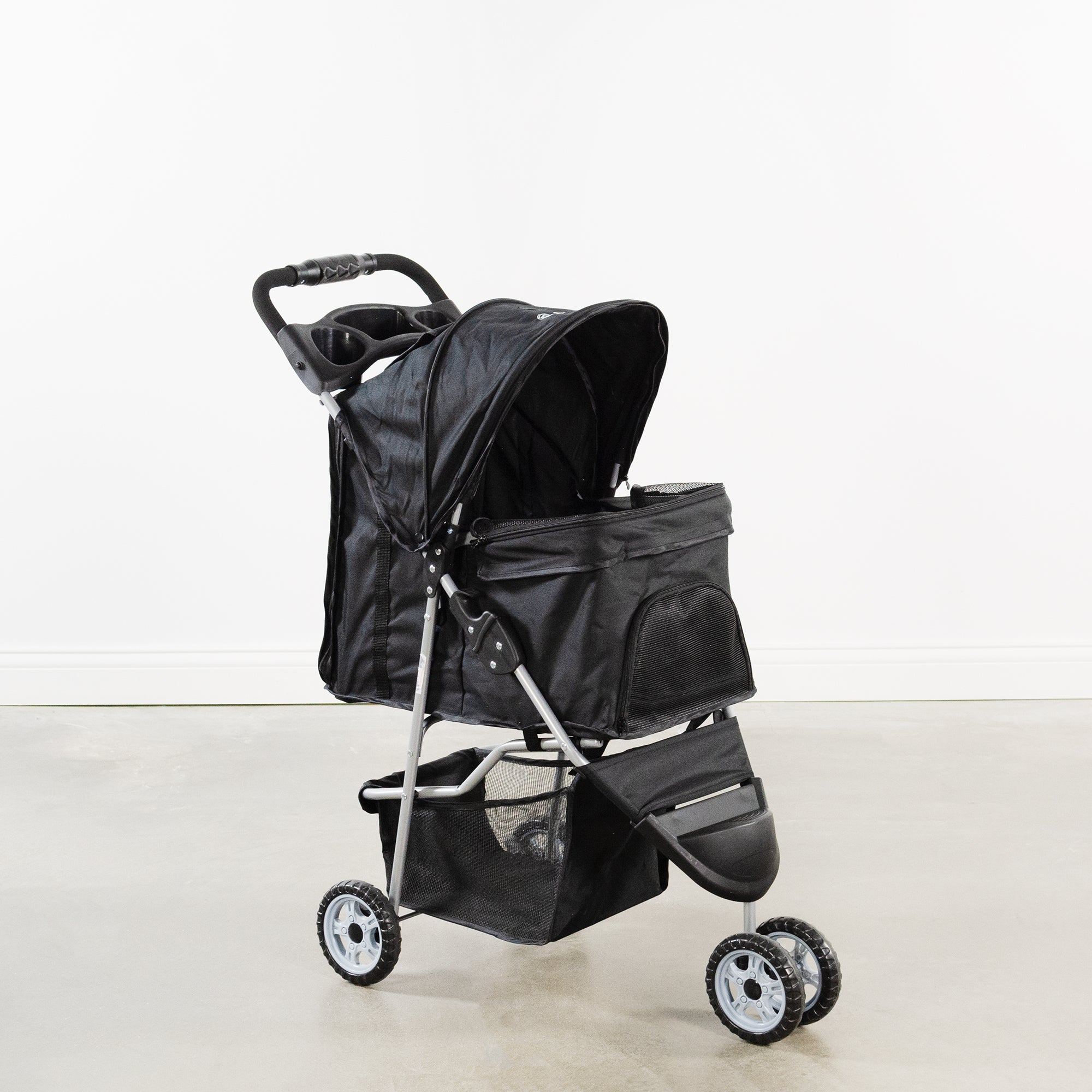 3-Wheel Pet Stroller for Small Dogs & Cats - Lightweight, Foldable, and Durable - Perfect for Outdoor Walks, Travel, and Vet Visits