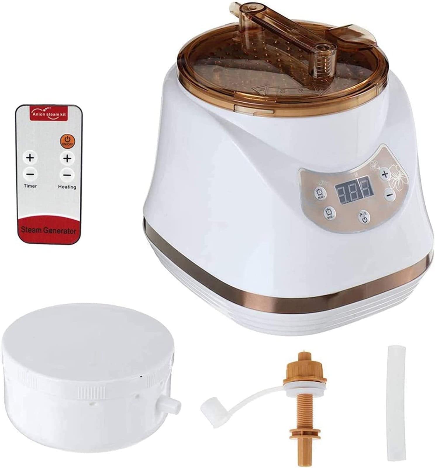 2000W 2L Portable Sauna Steamer with Remote Control - Home Spa & Wellness Steam Generator for Relaxation, Detox & Muscle Relief - Perfect for Personal Sauna, Family Wellness Centers & Spa Treatments