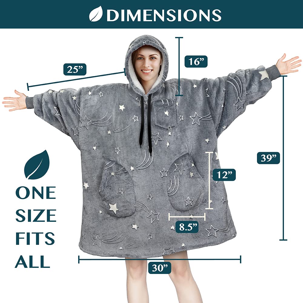 PAVILIA Women's Sherpa Wearable Blanket Hoodie - Oversized Fleece Hooded Sweatshirt for Men & Women | Cozy Lounge Wear for Movie Nights, Camping & Home Relaxation
