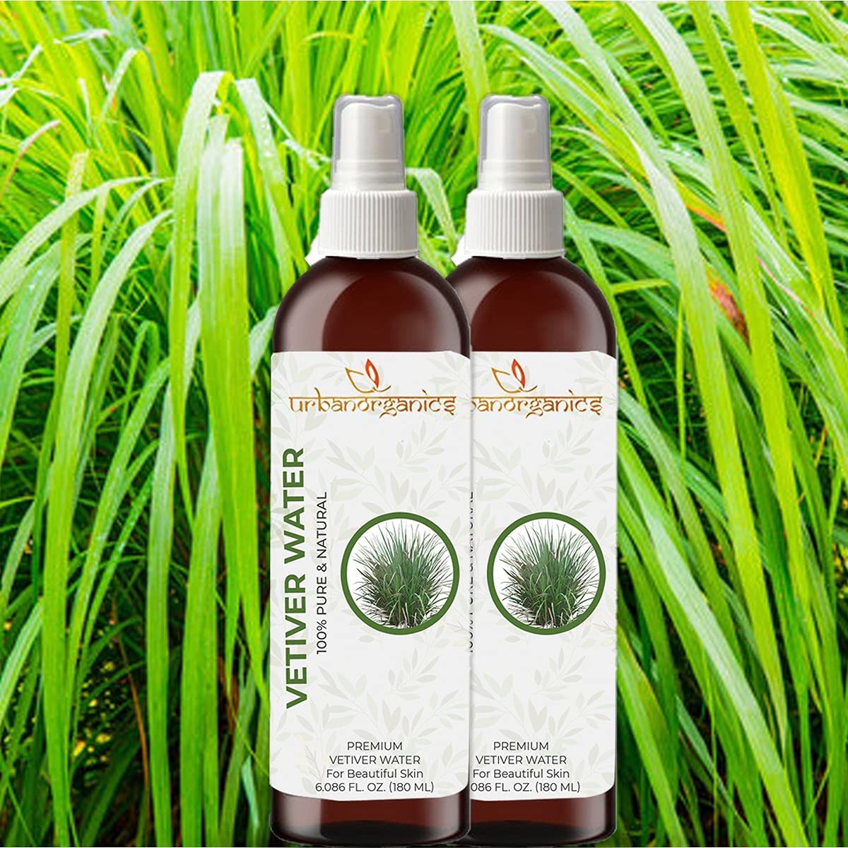 Pure & Natural Vetiver Water Face Toner for Glowing Skin - Chemical-Free, Vegan & Cruelty-Free (180ml) | Hydrating & Soothing Facial Toner for Daily Skincare Routine, Acne-Prone & Sensitive Skin