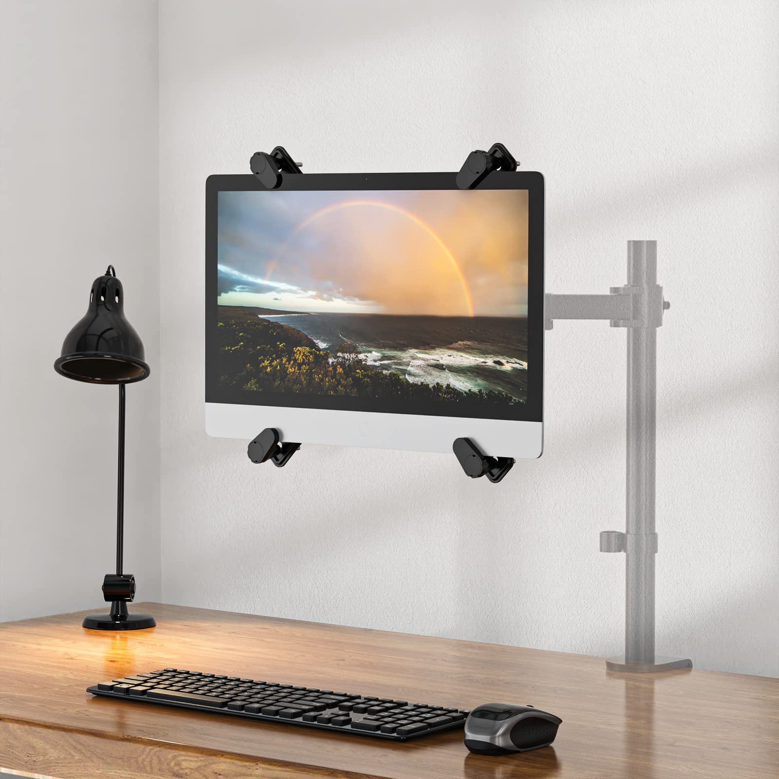 WALI Dual Monitor Arm Mount Bundle – Heavy Duty Adjustable Stand with VESA Bracket Adapter for Home Office, Gaming & Workstation Setup