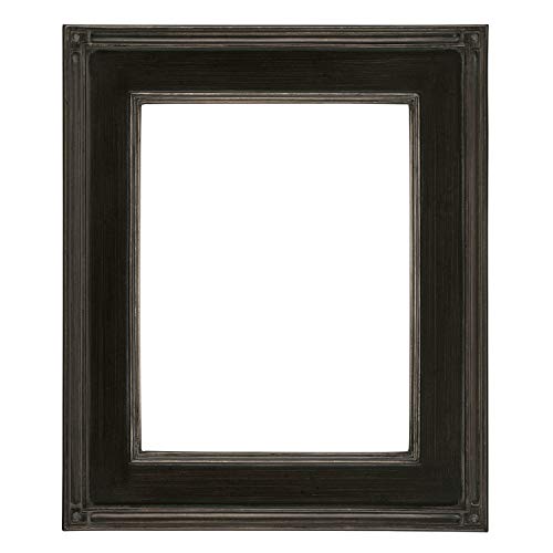 Creative Mark Plein Air Museum Collection De Stijl Open Back Art Frame - 16x20 Inch (6 Pack) Black/Silver - Handcrafted Wood Composition with Closed-Corner Design | Perfect for Wall Art, Photo Displays & Home Decor | Museum-Quality Frames Without Glass or Backing
