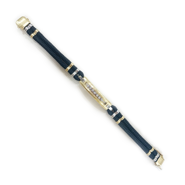 14K Two-Tone Gold Men's Diamond Bracelet - Elegant & Durable Jewelry for Gifts, Weddings & Special Occasions