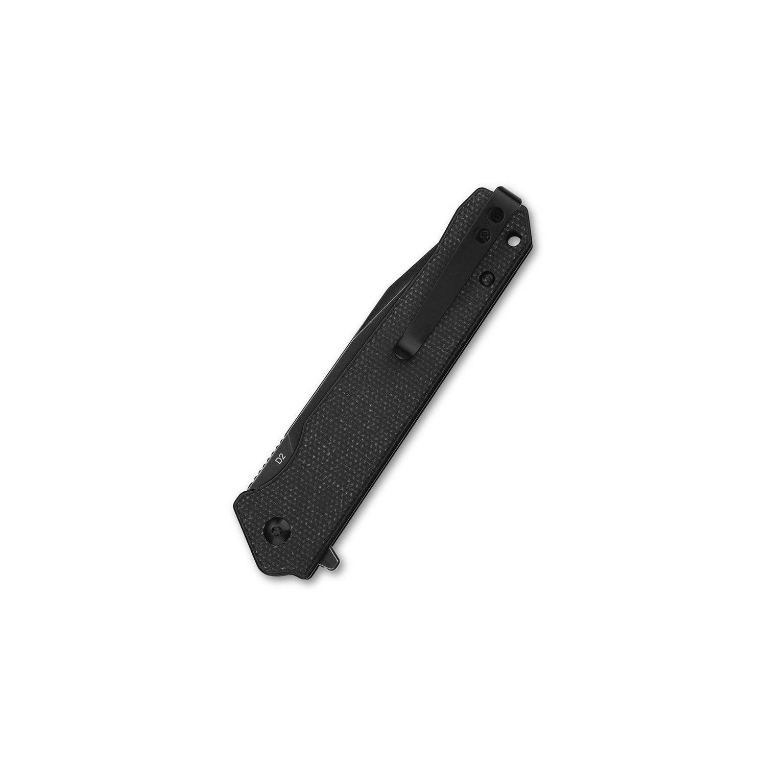 QSP Mamba V2 Folding Pocket Knife - D2 Steel Blade, Black Micarta Handle - EDC Knife for Camping, Hiking & Outdoor Survival