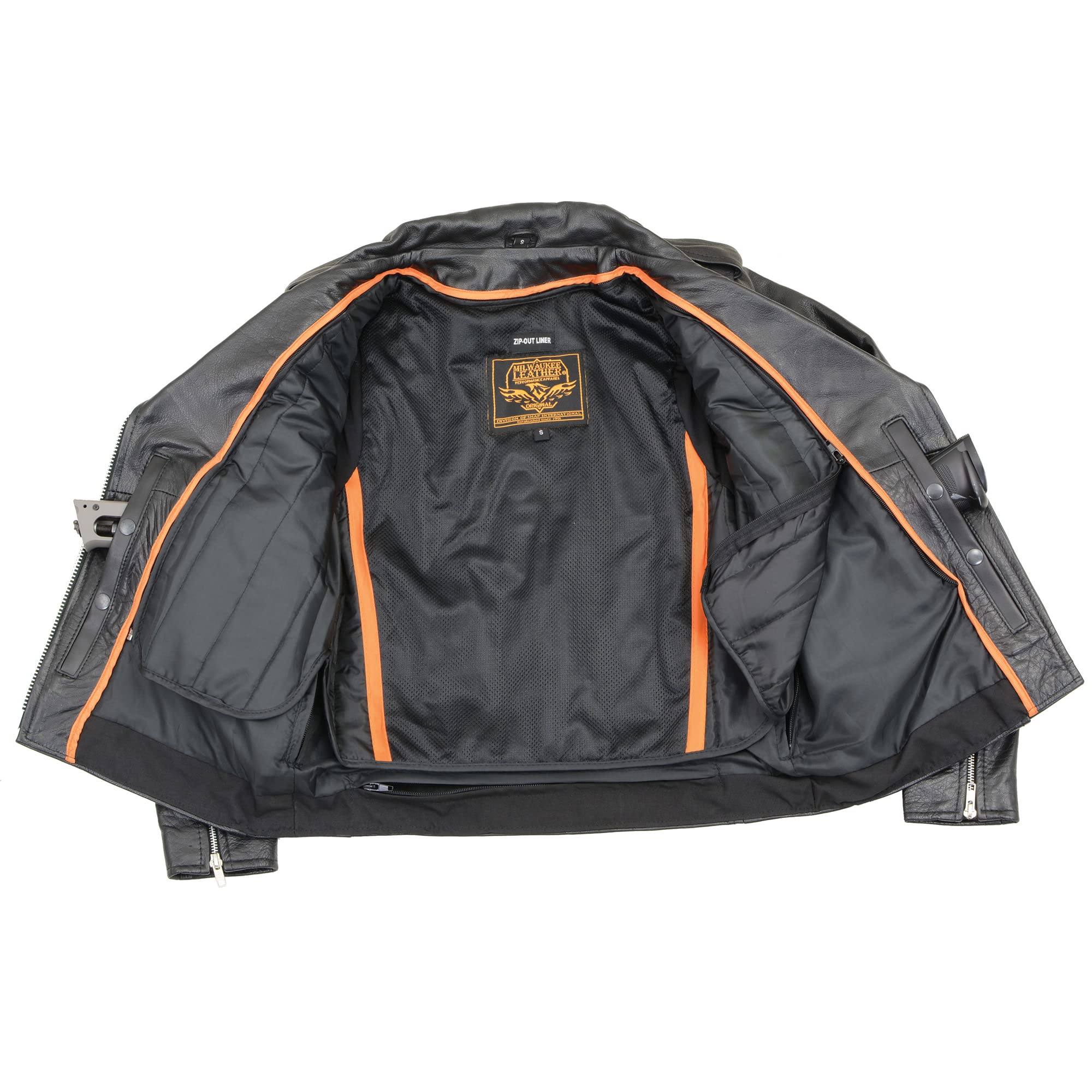 Milwaukee Leather LKL2700 Women's Classic Side Lace Motorcycle Jacket with Removable Liner - Perfect for Riding, Biker Events & Outdoor Adventures