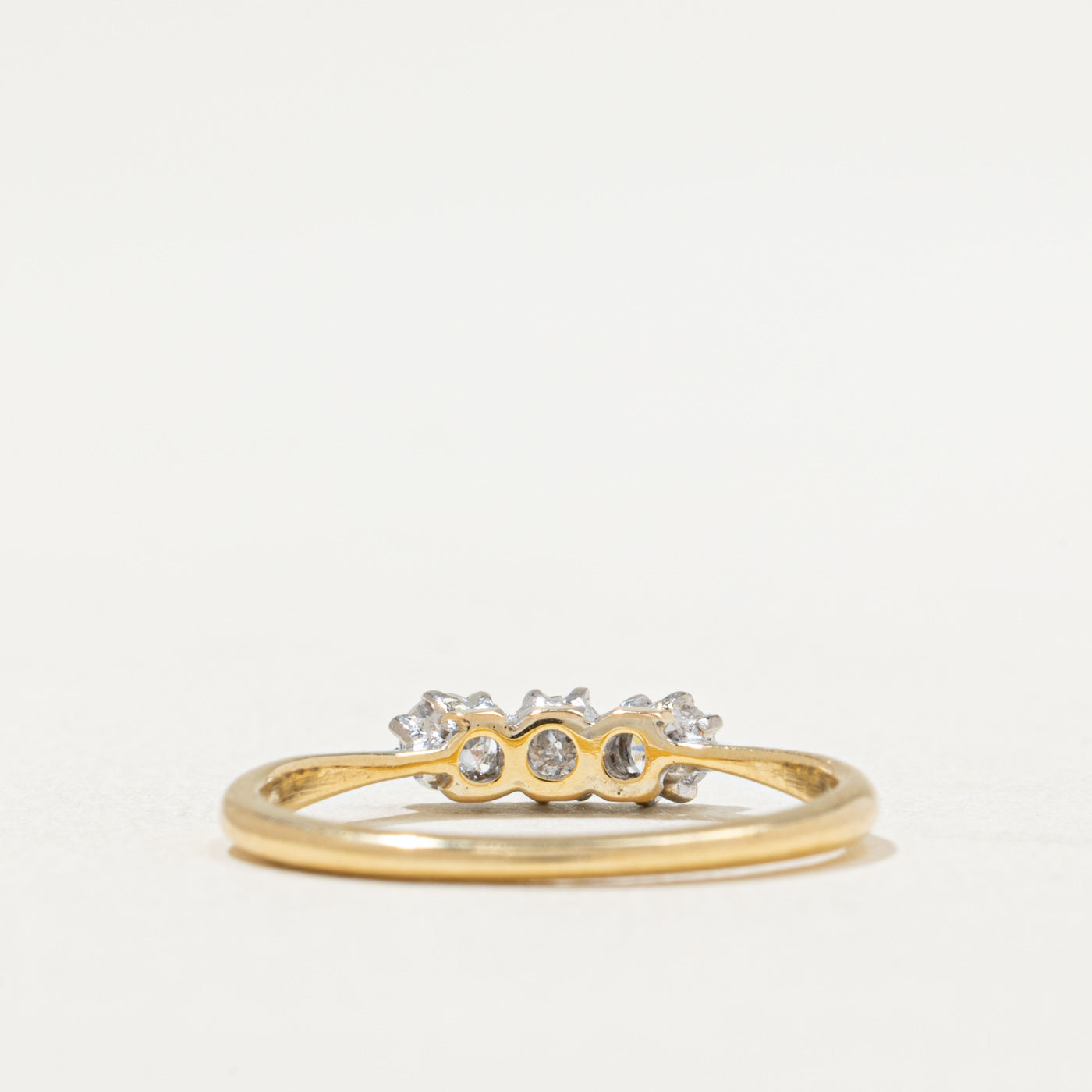 0.26ctw Three Stone Diamond Ring - Size 6.5 | Elegant Engagement, Wedding & Anniversary Jewelry Gift for Women