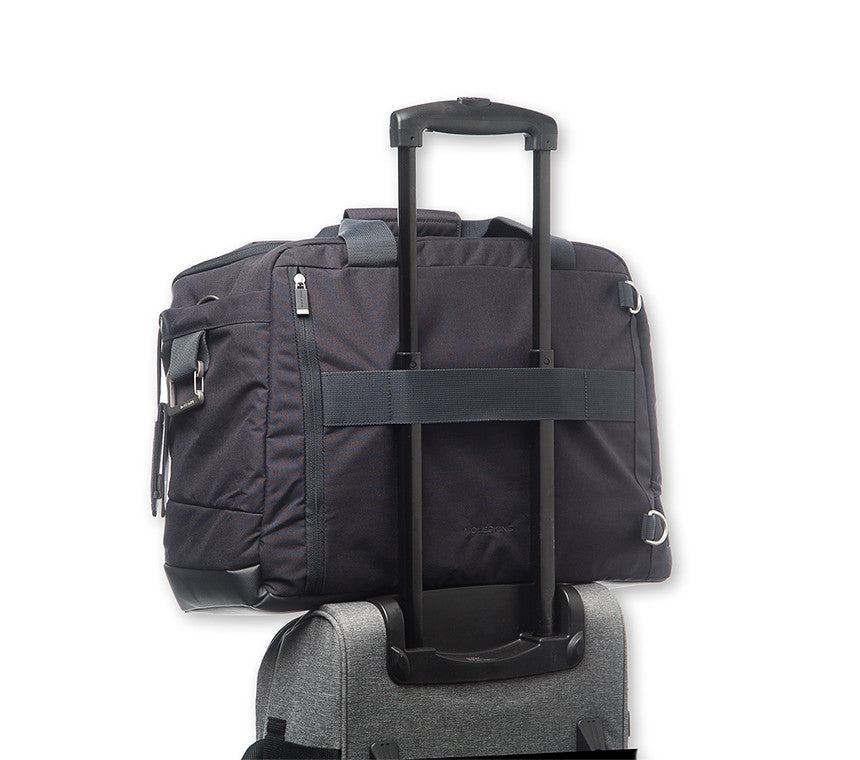 Moleskine Mycloud Horizontal Weekender Bag - 15 Inch Laptop Backpack for Digital Devices - Perfect for Travel, Work & School (Black)
