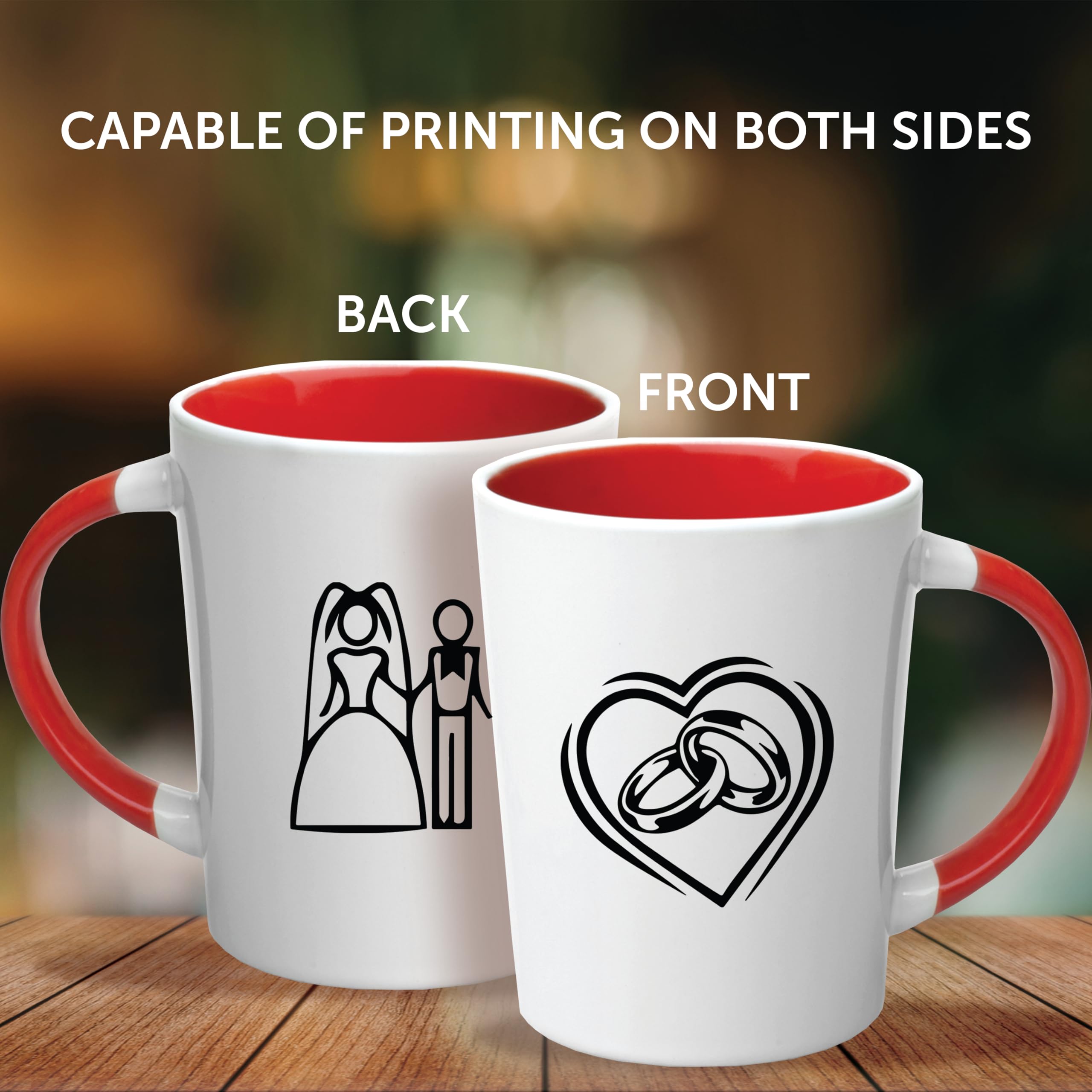Custom 13 oz Ceramic Latte Coffee Mugs - Bulk Set of 50 Personalized Albany Mugs for Coffee, Tea, Espresso & Hot Cocoa - Durable Restaurant & Cafe Drinkware - Perfect for Coffee Shops, Offices & Corporate Gifts (Red)