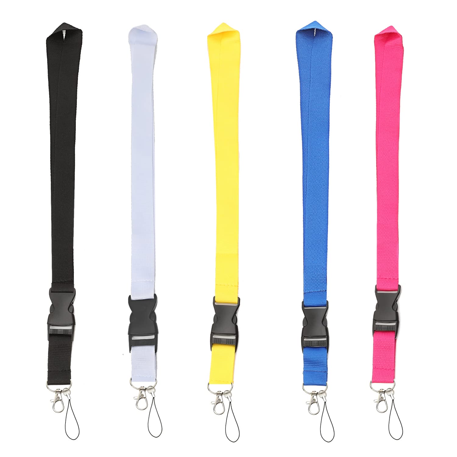 Colorful Detachable ID Lanyards (5-Pack) - Starry Sky Breakaway Key Holder for Work & Events