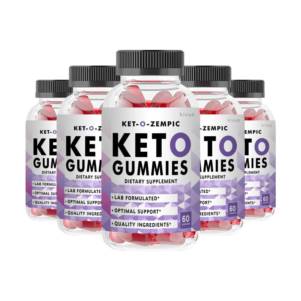 Kivus Keto Zempic Gummies - Ket-O-Zempic Keto Gummies for Weight Loss (5 Pack, 300 Gummies) - Perfect for Low Carb Diet & Healthy Lifestyle
