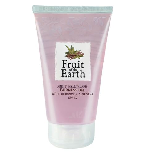 Fruit of the Earth Fairness Gel with Licorice & Aloe Vera - SPF 14 Sun Protection, 100ml - Brightening & Hydrating Face Gel for Daily Skincare Routine